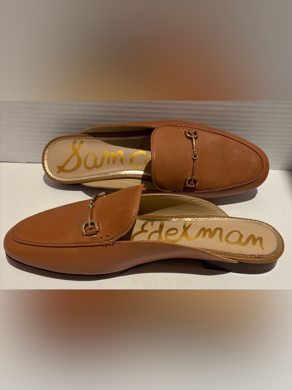 Sam Edelman Womens Linnie Bit Leather Mule Loafer Shoe Sz 9.5 VGUC